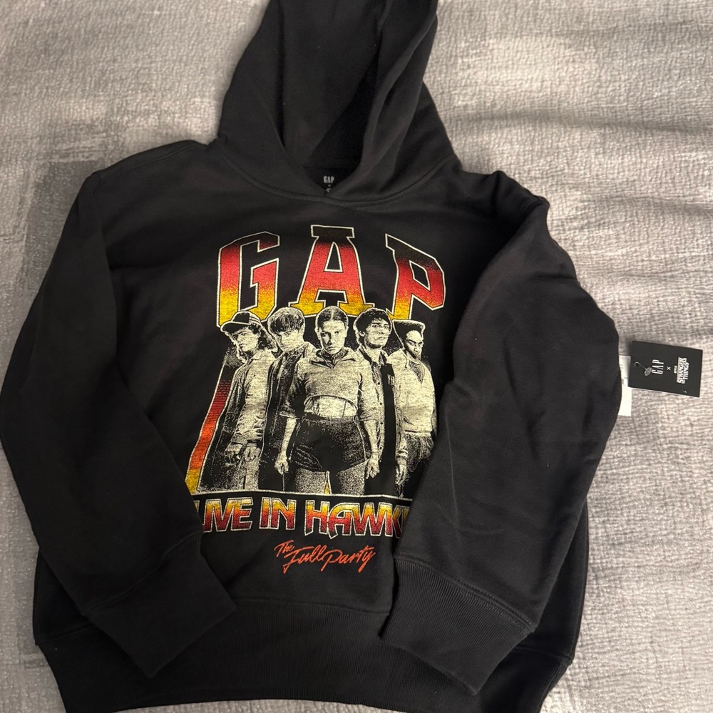 GAP Black Hoodie with Retro Graphic - Picture 2 of 2